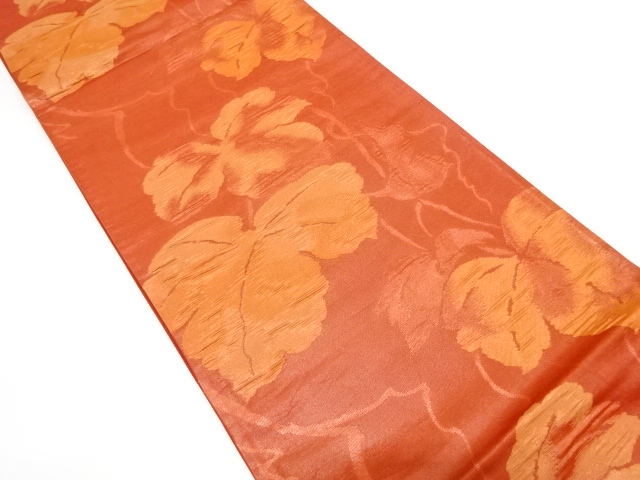 蔦の葉模様織り出し　袋帯